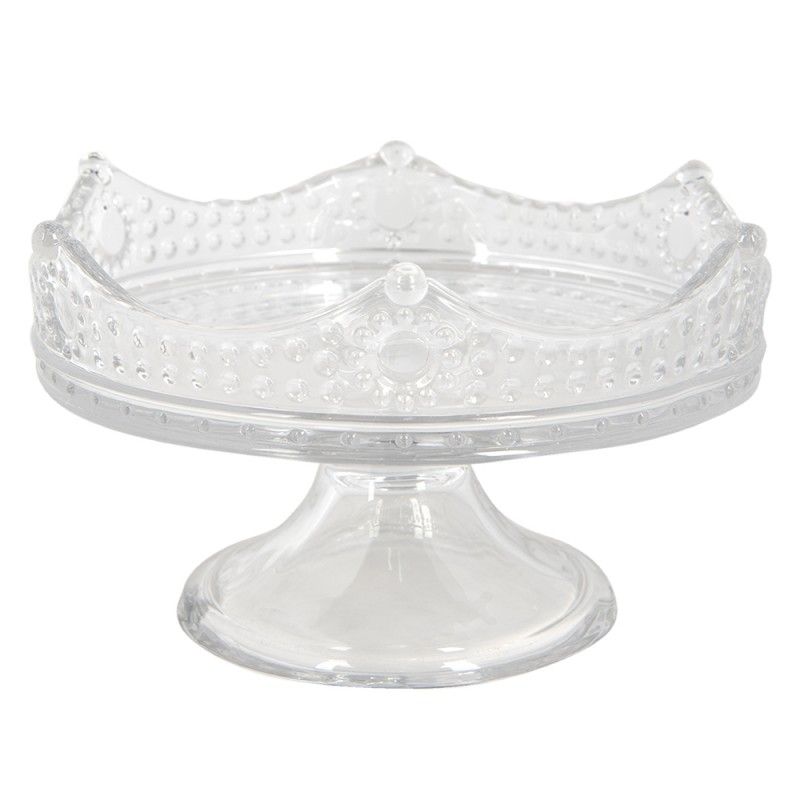 6GL3396 Decorative Bowl Crown Ø 21x12 cm Glass Round Jar