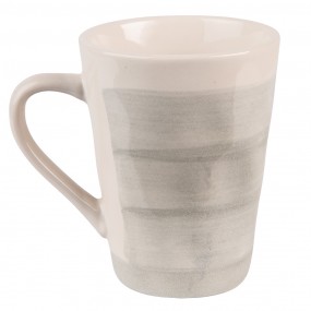 26CE1434 Tasse 400 ml Grau Grün Keramik Kaffeebecher