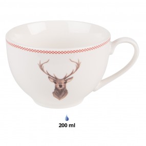 2COLKS Cup and Saucer 200 ml Beige Porcelain Deer Tableware