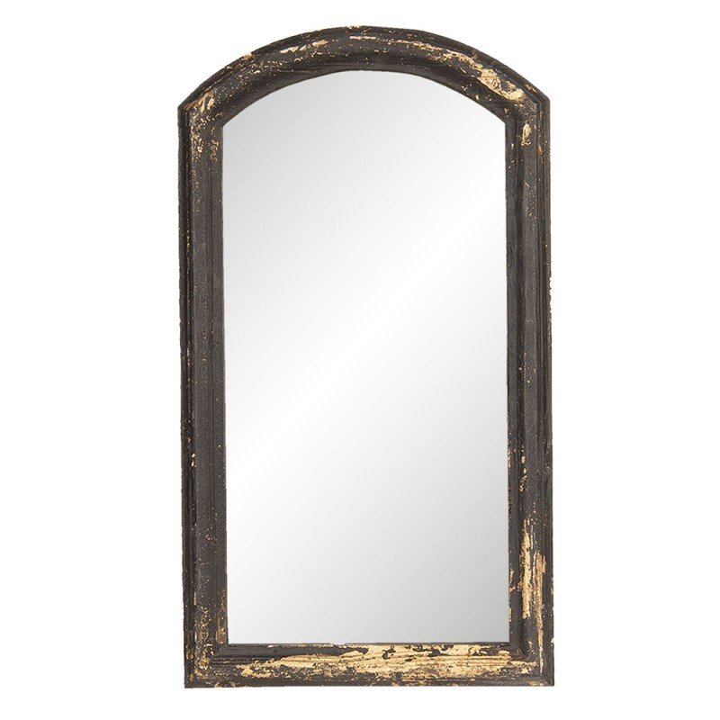 52S176 Specchio 33x59 cm Nero Legno  Rettangolo Grande specchio