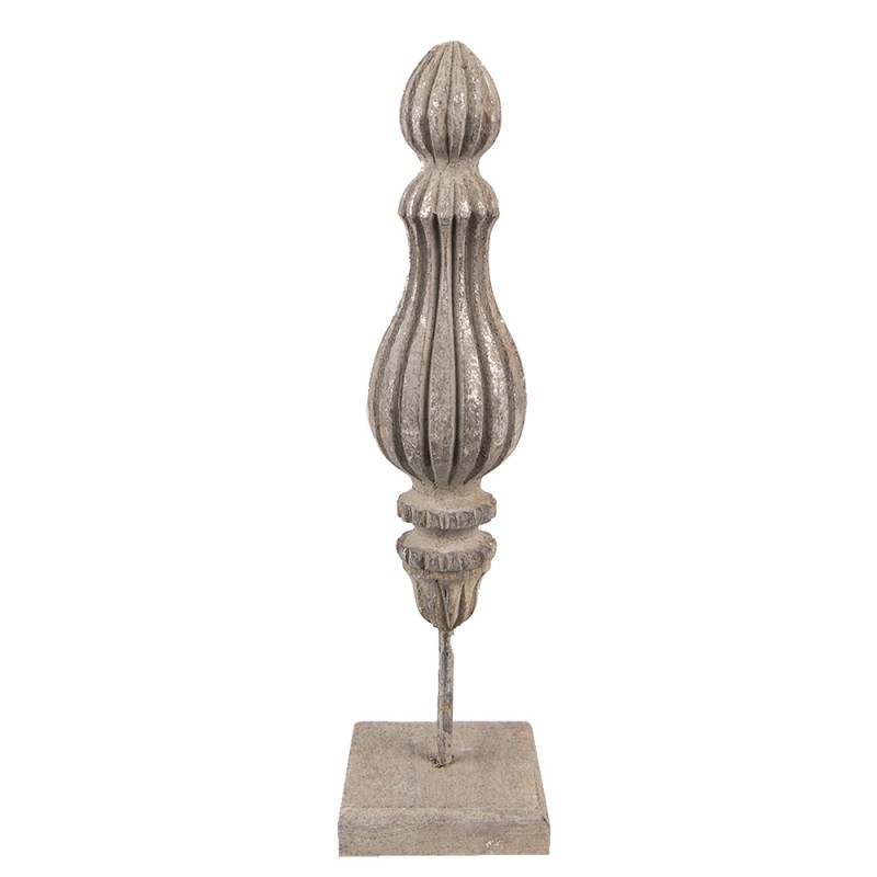 6H2277 Ornamento decorativo 27 cm Grigio Legno