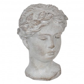 26TE0294 Bust Woman 16x15x23 cm Grey Stone