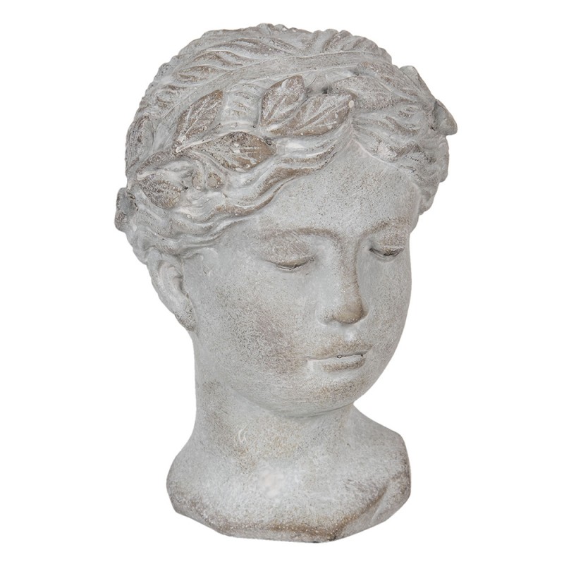 6TE0294 Bust Woman 16x15x23 cm Grey Stone