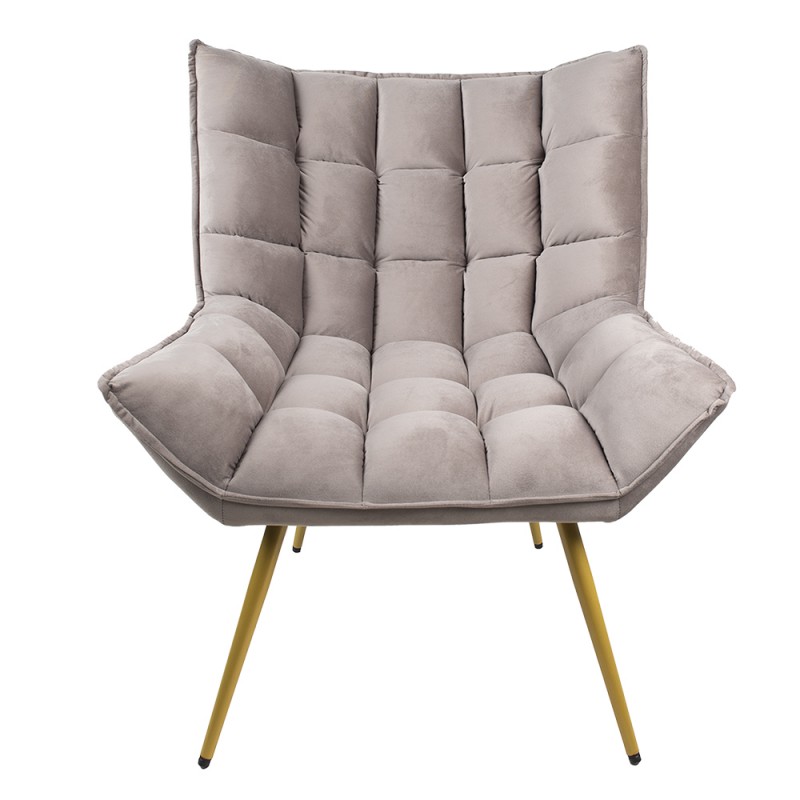 50558G Armchair 79x91x93 cm Grey Iron Textile Living Room Chair