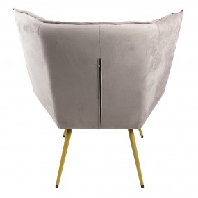 250558G Armchair 79x91x93 cm Grey Iron Textile Living Room Chair