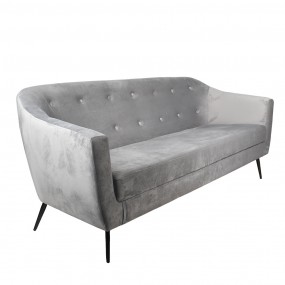 250560 Sitzbank 3-Zits Grau Textil Sofa