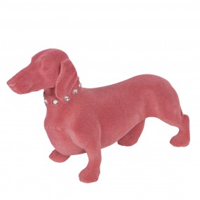 26FU0012P Figurine Dog 22x14 cm Pink Synthetic Home Accessories