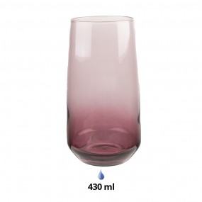 26GL4311P Bicchiere d'acqua 430 ml Viola Vetro Bicchiere