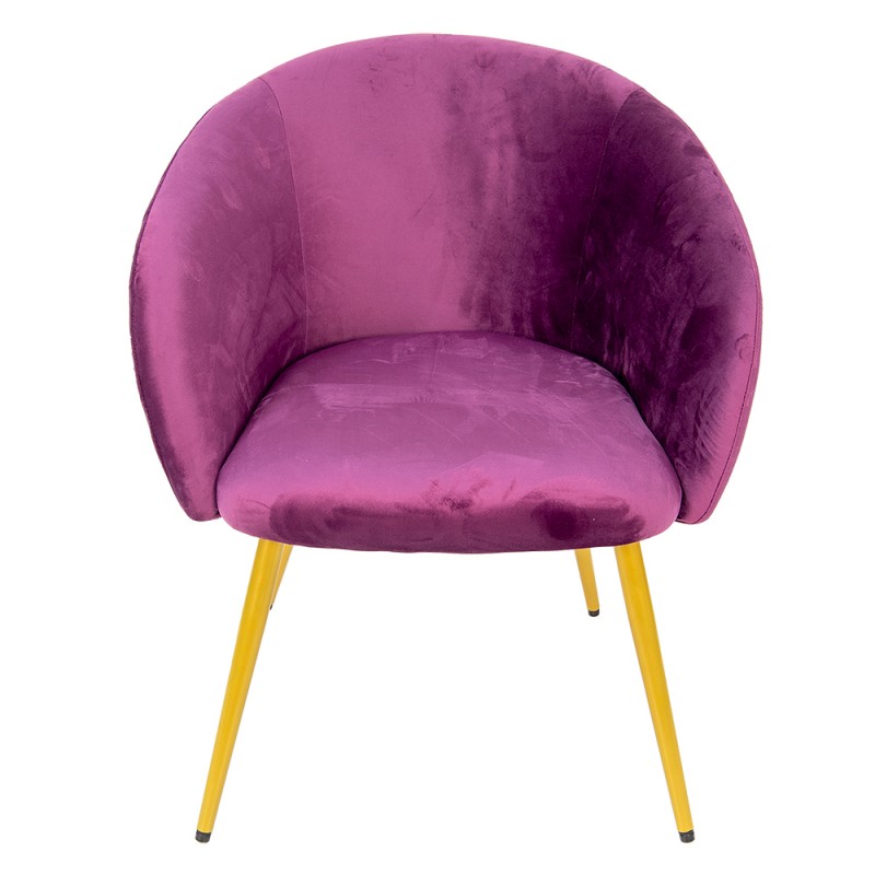 50561PA Chaise de salle à manger 65x64x74 cm Violet Textile Chaise