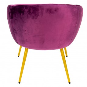 250561PA Chaise de salle à manger 65x64x74 cm Violet Textile Chaise