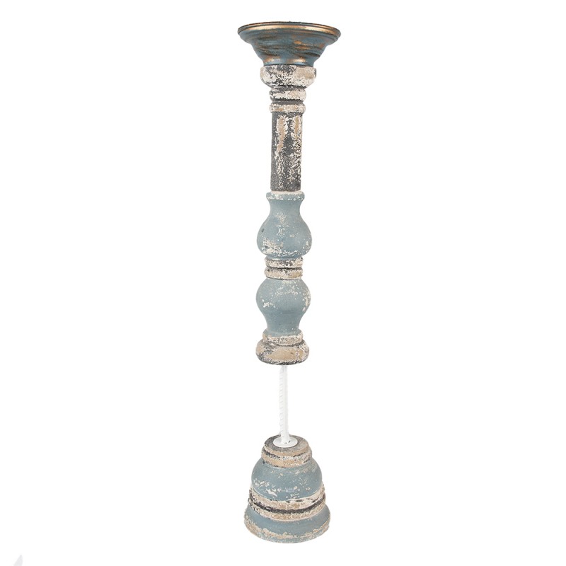 5H0608 Candle holder 59 cm Green Wood Metal Candle Holder