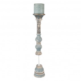 25H0608 Candle holder 59 cm Green Wood Metal Candle Holder