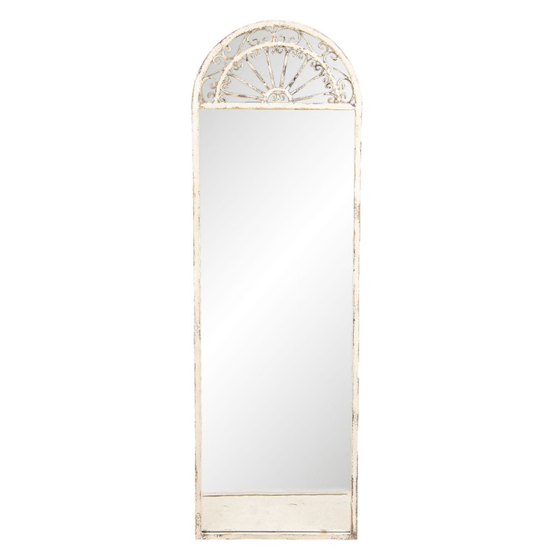 52S174 Mirror 41x135 cm White Iron Rectangle Large Mirror
