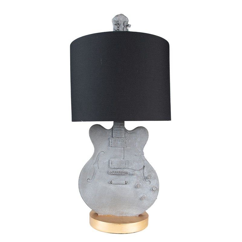 5LMC0026 Tischlampe Gitarre Ø 30x68 cm Grau Kunststoff Schreibtischlampe
