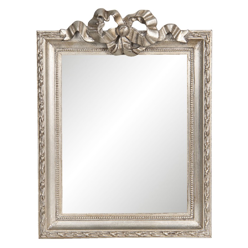 62S193 Mirror 25x34 cm Silver colored Wood Rectangle Large Mirror