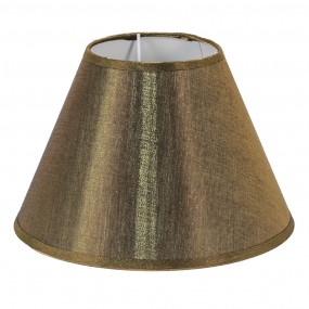 26LAK0468GO Lampshade Ø 25x16 cm Green Gold colored Textile Round Fabric Lampshade