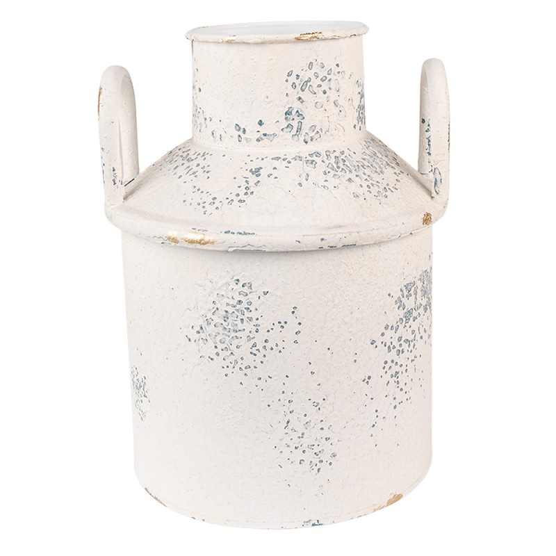 6Y4751 Pot à lait de décoration Ø 18x22 cm Beige Fer Rond Pot à lait