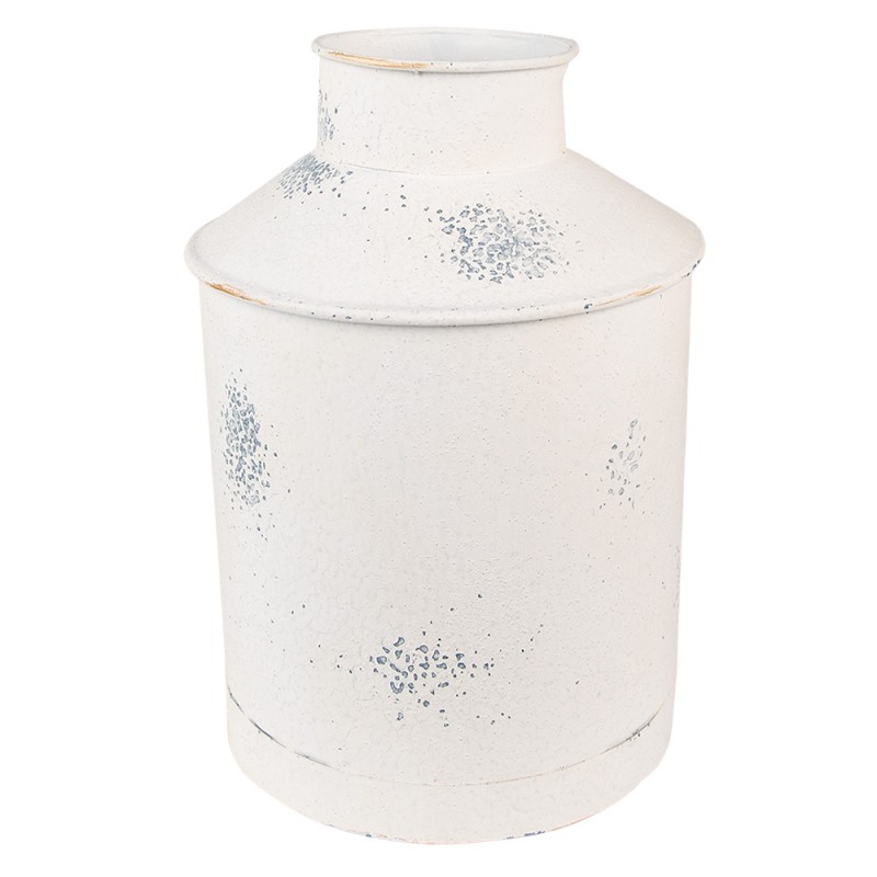 6Y4752 Decorative Bucket Ø 19x28 cm Beige Iron Round Decorative Vase