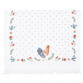 2CTCOR Guest Towel 40x66 cm White Green Cotton Rooster Rectangle Toilet Towel