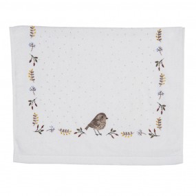 2CTSP Guest Towel 40x66 cm Beige Brown Cotton Bird Toilet Towel
