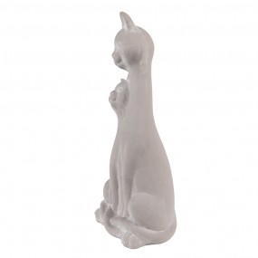 26CE1524 Figur Katze 32 cm Grau Beige Keramik Wohnaccessoires