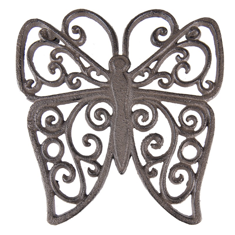 6Y5275 Pot Coasters Butterfly 18x19x2 cm Brown Iron Trivet