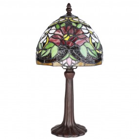 25LL-6275 Table Lamp Tiffany Ø 20x36 cm Multicoloured Glass Plastic Round Desk Lamp Tiffany