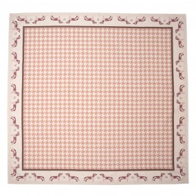 2DHL15 Tablecloth 150x150 cm Brown Cotton Dachshund Square Table cloth
