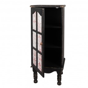 25H0604 Storage Cabinet 46x42x111 cm Black Wood Wall Cabinet