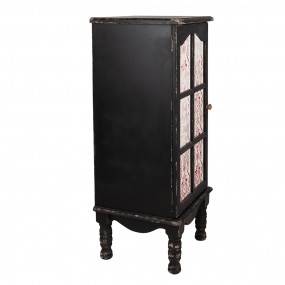 25H0604 Storage Cabinet 46x42x111 cm Black Wood Wall Cabinet