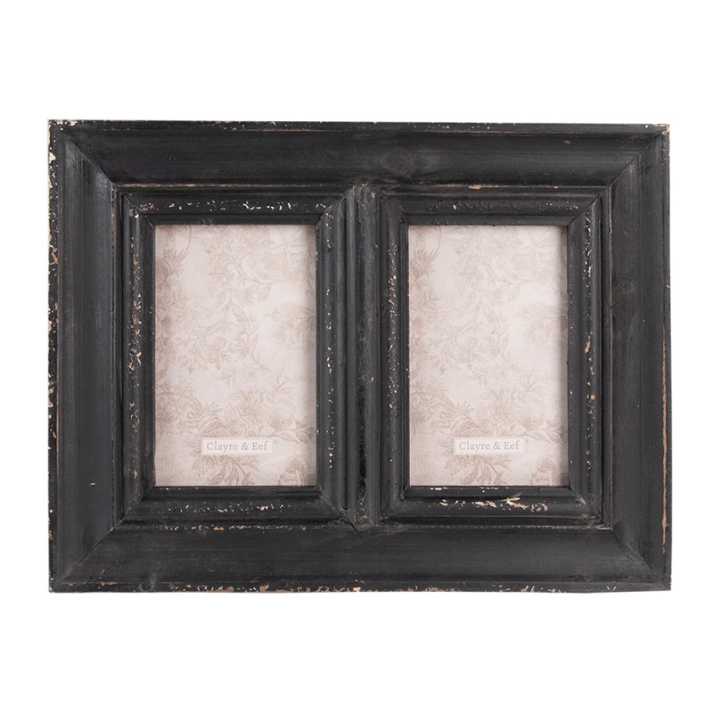 2F0949 Photo Frame 10x15 cm Black Wood Rectangle Picture Frame