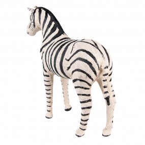 265182L Figurine Zebra 44 cm Black White Paper Iron Textile Home Accessories