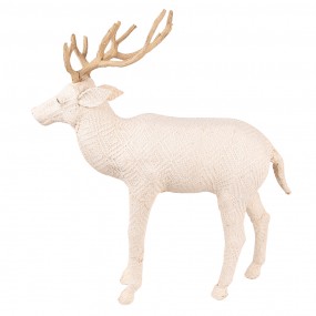 265184L Figurine Deer 50 cm Beige Paper Iron Textile Home Accessories