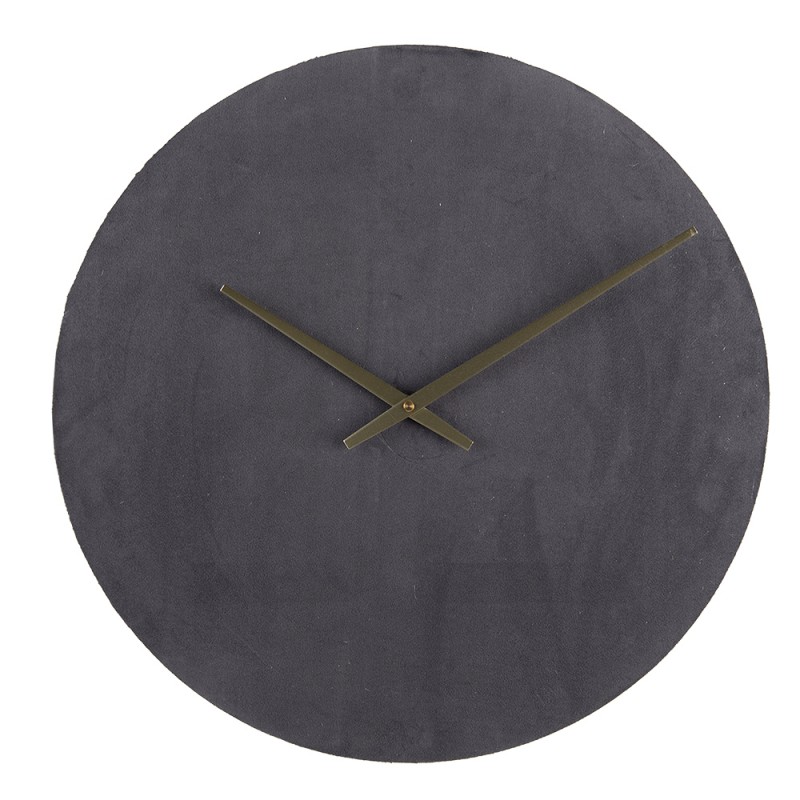 6KL0788 Wall Clock Grey Iron Round Hanging Clock