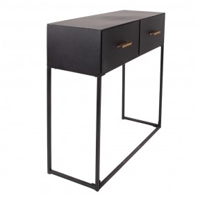 25Y1136 Side Table 80x33x80 cm Black Iron Rectangle Console Table