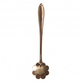 264452RG Teaspoon 12 cm Copper colored Metal Flower Coffee Spoon