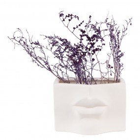 26CE1526 Pot de fleurs d'intérieur 17x7x11 cm Blanc Céramique Rectangle Pot de fleur