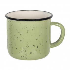 26CEMU0091GR Tazza 300 ml Verde Ceramica Rotondo Bicchiere da tè