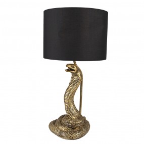 26LMC0061 Lampe de table Serpent Ø 26x48 cm Couleur or Noir Plastique Lampe de bureau