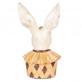 26PR2518 Figurine Lapin 24 cm Beige Jaune Polyrésine Accessoires de maison