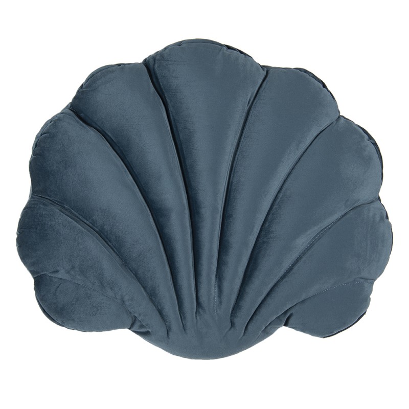 KG033.007BL Cuscino decorativo Conchiglia 38x48 cm Blu Poliestere Federa per cuscino con imbottitura