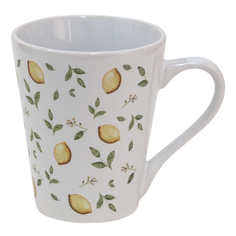 LELMU Mug 300 ml White Ceramic Lemon Tea Mug
