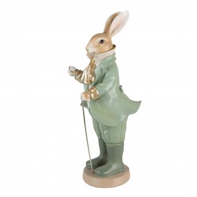 26PR3568 Figurine Rabbit 17x15x40 cm Green Polyresin Home Accessories