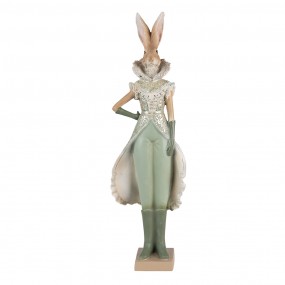 26PR3590 Figurine Rabbit 14x10x44 cm Green Polyresin Home Accessories