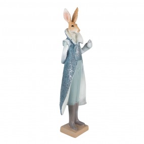 26PR3606 Figurine Rabbit 11x8x33 cm Blue Polyresin Home Accessories