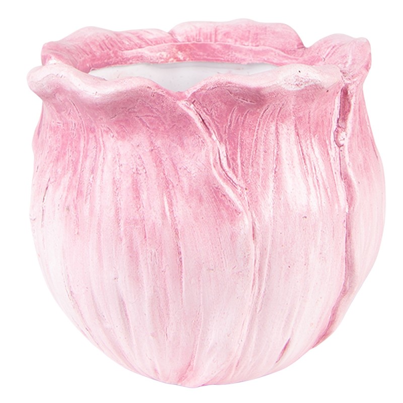 6PR3624 Indoor Planter 12x12x10 cm Pink Ceramic Flower Pot