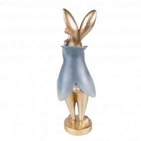 26PR3627 Figurine Rabbit 9x8x26 cm Gold colored Polyresin Home Accessories