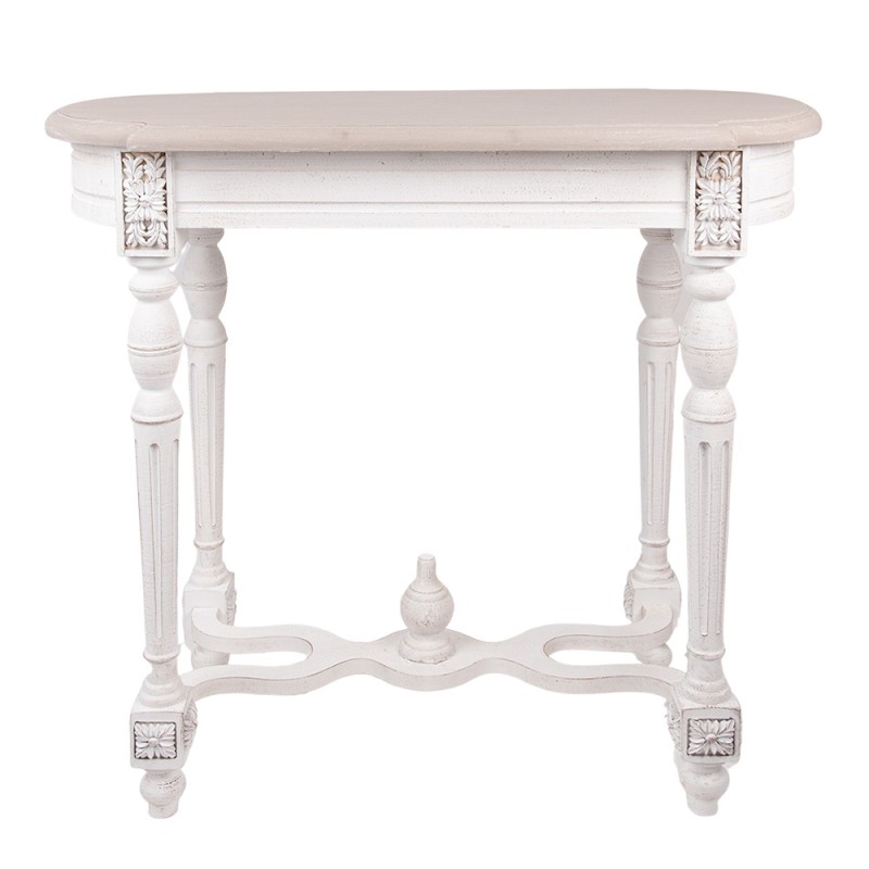 5H0600 Side Table 80x40x75 cm Grey White Wood