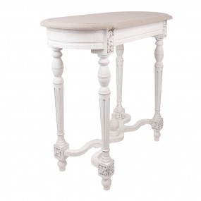25H0600 Side Table 80x40x75 cm Grey White Wood
