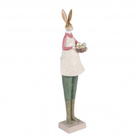26PR3610 Figurine Rabbit 9x7x36 cm Beige Green Polyresin Home Accessories